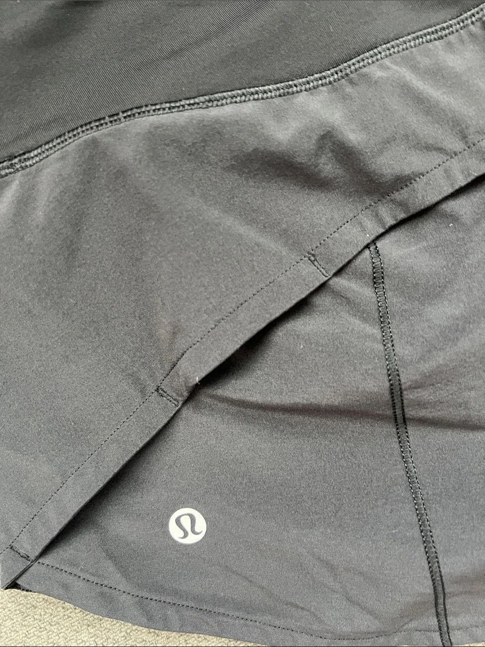 lululemon athletica Black Layered Athletic Running Shorts